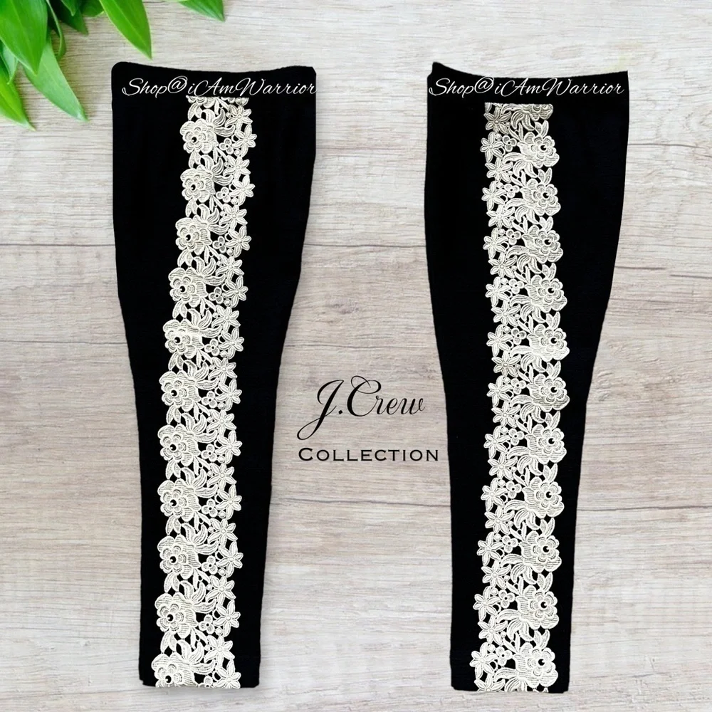 J.Crew Collection NWT rare guipure lace stripe navy tuxedo pants Shop@iamwarrior